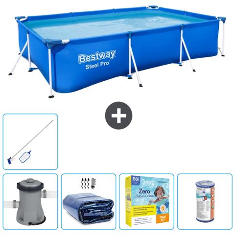 Piscina Fuori Terra - Rettangolo - 300x201x66 Cm - Blu - Include Accessori Coordinati Cb20 - Foto 1