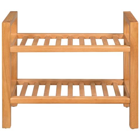 Scarpiera Con 2 Ripiani 50x27x40 Cm In Massello Di Rovere - Foto 1