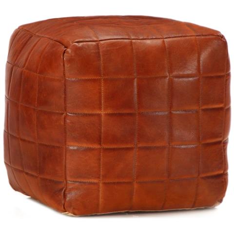 Lusso Casadino -  Pouf Tanno 40x40x40 Cm In Vera Pelle Di Capra - Foto 2