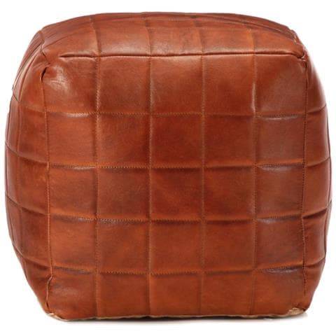 Lusso Casadino -  Pouf Tanno 40x40x40 Cm In Vera Pelle Di Capra - Foto 1