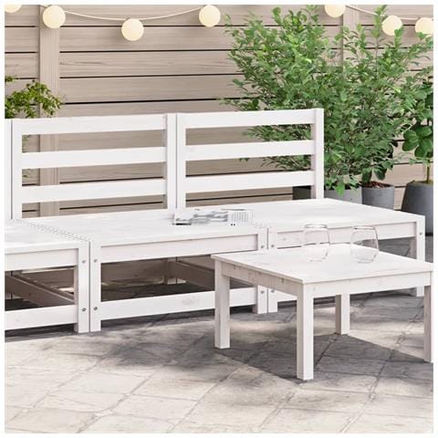 Lusso Casadino - Divani Da Giardino Senza Braccioli 2pz 70x70x67cm Bianchi Pino - Foto 8