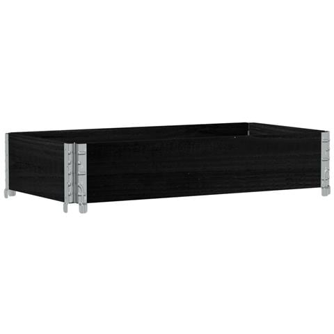 Fioriera Da Giardino Nera 100x50 Cm In Legno Massello Di Pino - Foto 1