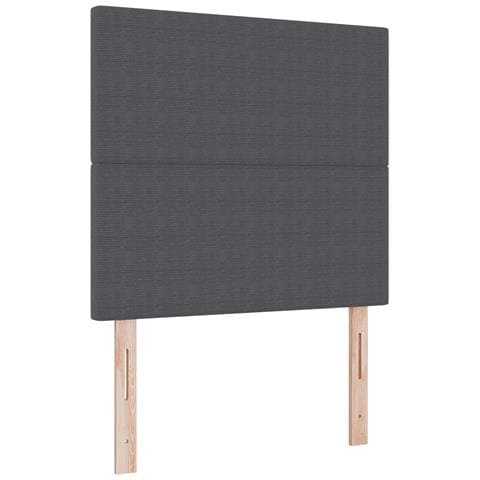 Testiera Design Semplice Grigio Scuro 100 cm Tessuto Corduroy - Foto 1