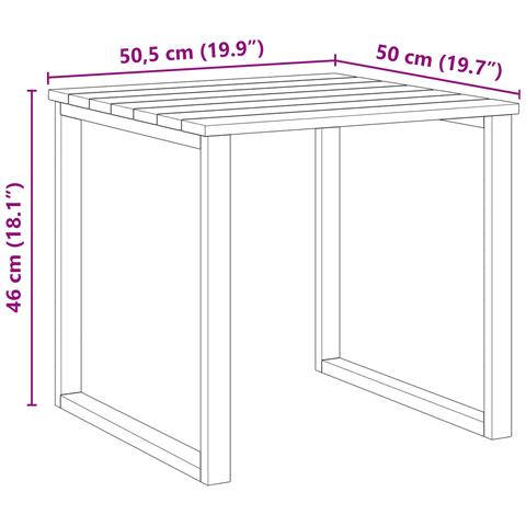 Set Tavolo Sole da 3 pezzi in Legno Massello di Acacia - Foto 9