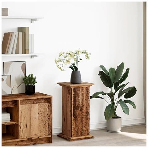 Espositore con Portaoggetti Legno Antico 31x30x60 cm Truciolato - Foto 2