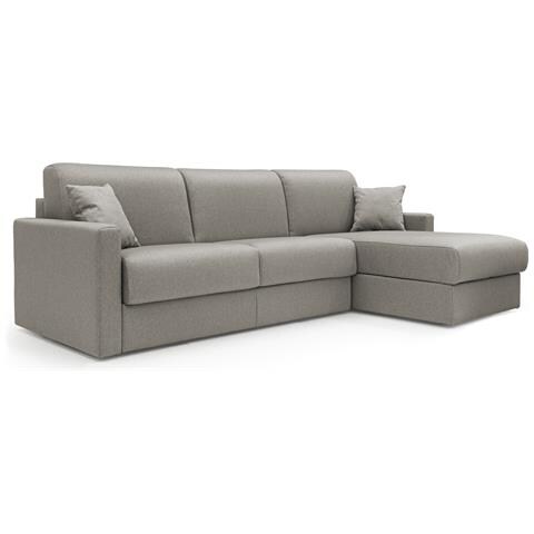 Chris Divano Letto Angolare Con Penisola In Simil Cotone T13 Tortora - Foto 1