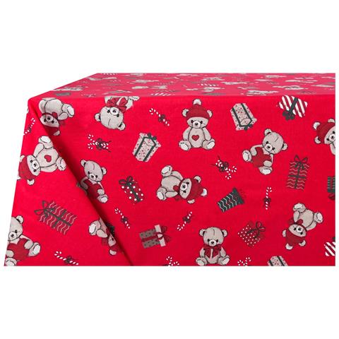 Tovaglia Natalizia Cucina Soggiorno In 100% Cotone Disegno Bears Rp 140x300 Bears - Foto 5
