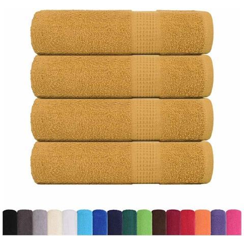 Asciugamani 4 pz Oro 50x100 cm 360 g/m² 100% Cotone - Foto 2