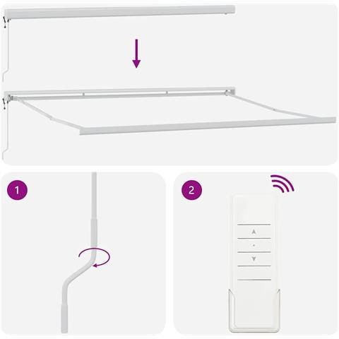 Tenda Retrattile Rosso e Bianco 400 × 300 cm Tessuto e Metallo - Foto 9