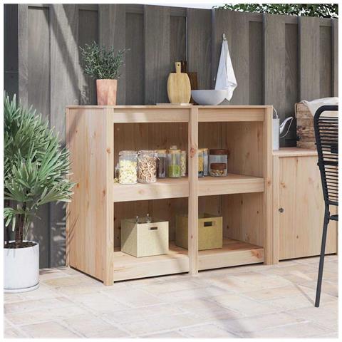 Mobile da cucina con lo scaffale Marrone 106 x 55 x 92 cm - Foto 2