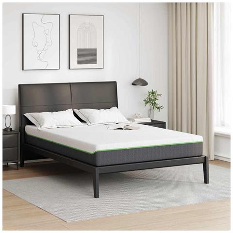 Materasso Bianco e Grigio 140 x 200 cm Molle Insacchettate - Foto 2