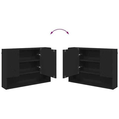 Set di mobili per il bagno 2 pcs Nero 76.5 x 35 x 64 cm - Foto 9