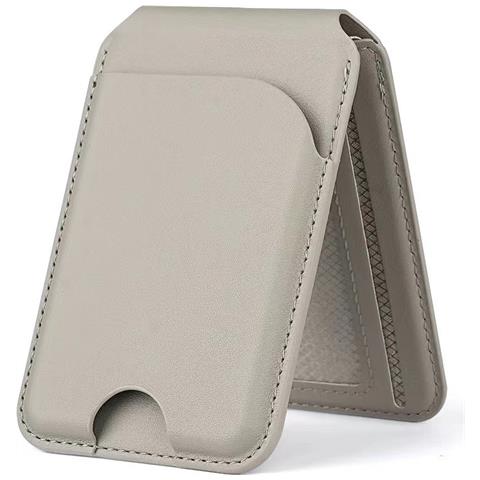 Portacarte Magnetico Magsafe Universale Con Supporto Rotante - Compatibile Con Iphone E Android Grey - Foto 1
