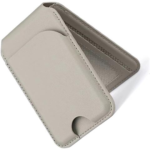 Portacarte Magnetico Magsafe Universale Con Supporto Rotante - Compatibile Con Iphone E Android Grey - Foto 3