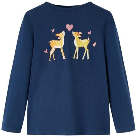 Maglietta per Bambini Maniche Lunghe Blu Marino 116 - Foto 1