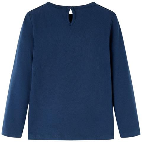 Maglietta per Bambini Maniche Lunghe Blu Marino 116 - Foto 2