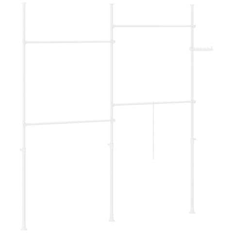 Appendiabiti Da Terra Telescopico, Stand Regolabile Per Camera Da Letto, Bianco - Foto 1