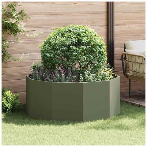 Fioriera Verde oliva 120 x 120 x 50 cm Acciaio - Foto 2