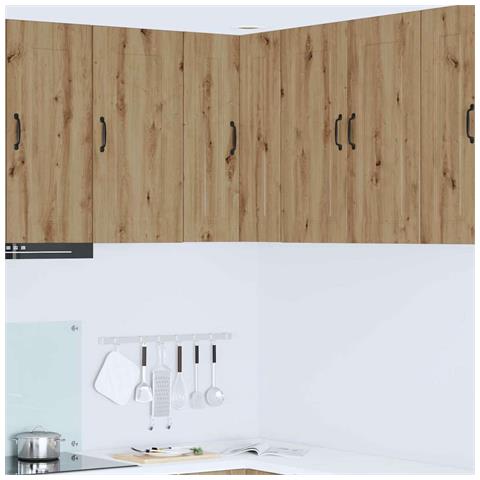 Pensile cucina con porta Rovere artigianale 57 x 57 x 80 cm - Foto 2