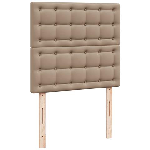 Letto Pouf con Materasso Cappucino 90x200 cm Similpelle - Foto 9