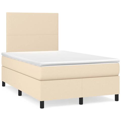 Giroletto a Molle con Materasso Crema 120x190 cm in Tessuto - Foto 2