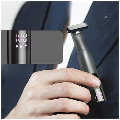 Kit Elettrico 3-in-1 Per La Cura Personale: Rifinitore Per Naso, Corpo E Barba Con Display Led - Foto 6