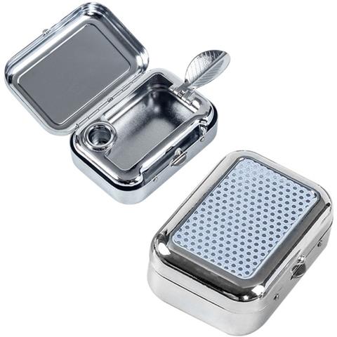 Mini Posacenere Portatile - Tascabile, Lega Di Alluminio, Coperchio A Molla, Spegnisigarette Integrato White - Foto 1