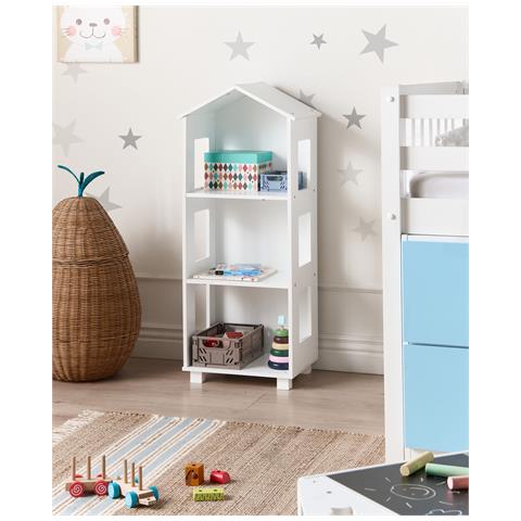 Libreria A 3 Ripiani Glenorie 100 Cm Bianco - Foto 1