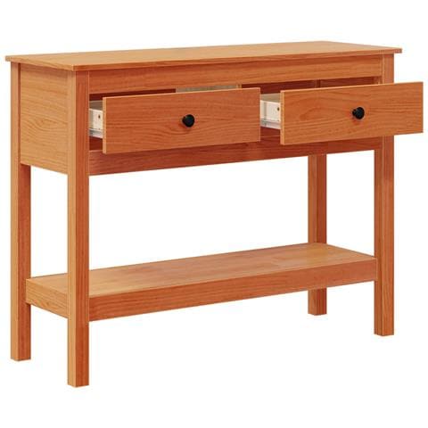 Tavolo consolle con cassetto Marrone cerato 100 x 35 x 75 cm - Foto 1