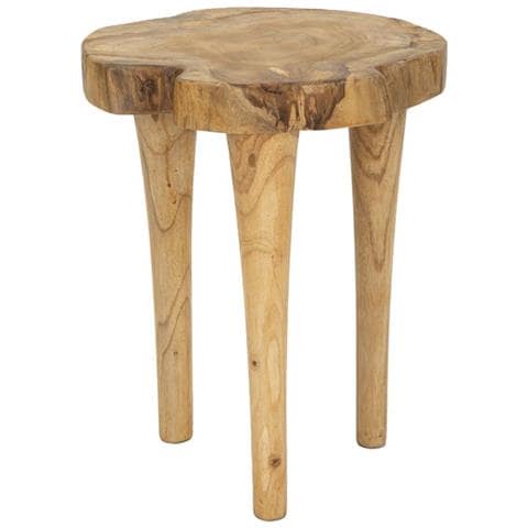 Sgabello Basso Natura 12-marrone-legno-35x35x45 Cm - Foto 1