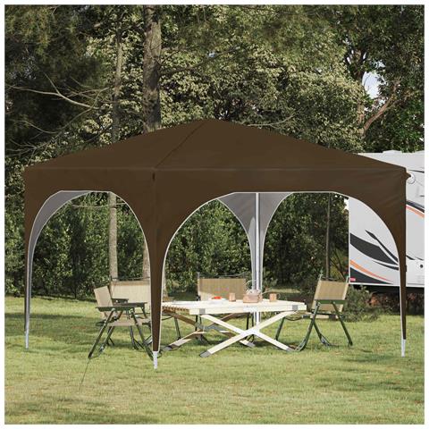 Tenda per feste a pop-up 290 x 290 x 245 cm Tortora - Foto 2