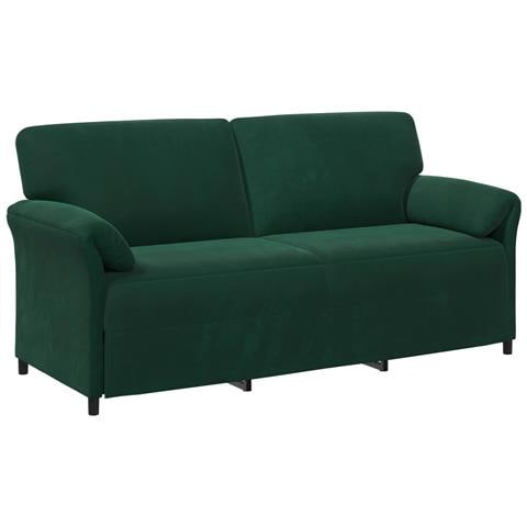 Divano 3-Persone Verde Scuro 198 x 83 x 95 cm Velluto - Foto 1