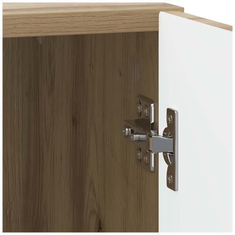 Armadio da Notte 2 pcs Rovere Artigianale 43 x 34,5 x 50 cm - Foto 9