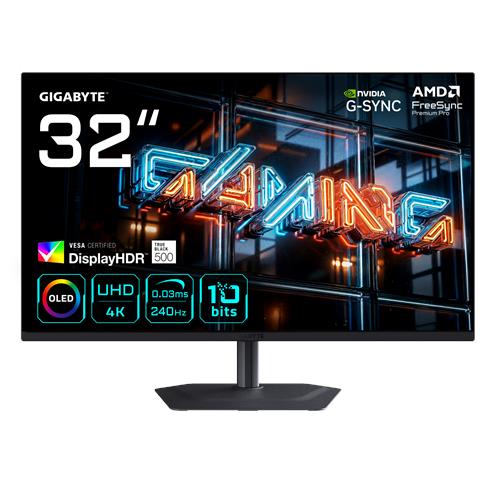 MO32U24 Monitor Gaming OLED 32” 4K UHD - 3840 x 2160, 240Hz, 0.03ms, 300 cd /m², G-Sync Compatibile, FreeSync Premium Pro, Display HDR True Black 500, HDMI 2.1, DisplayPort 1.4 - Foto 1