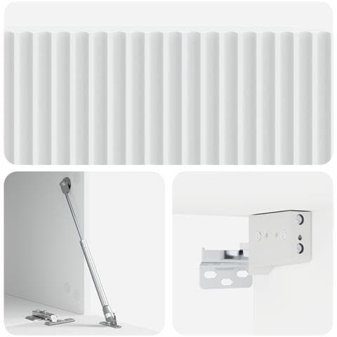 Mobile Porta TV da Muro Bianco 59,5 x 41 x 30 cm - Foto 9