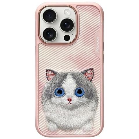 Custodia Per Telefono Rosa In Silicone Con Design Di Gatto Per Iphone 16 Pro Nimmy - Foto 2