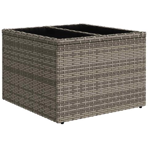Set di divani 6 pz Grigio e Blu Navy Rattan sintetico e Acciaio - Foto 10