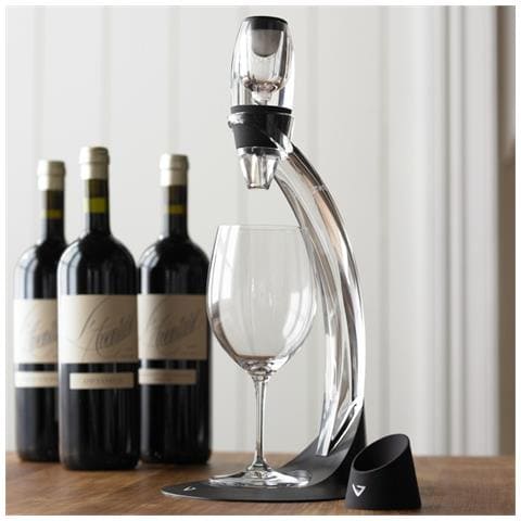 Magic Decanter Aeratore Ossigenatore Vino Filtro Anti Impurità Supporto Calice Enoteca - Foto 3