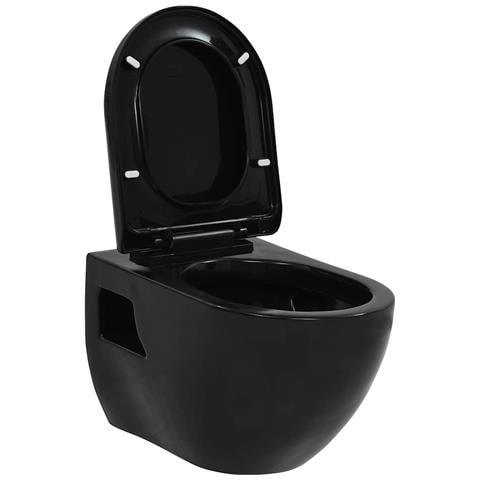 Wc Sospeso In Ceramica Nera - Foto 1