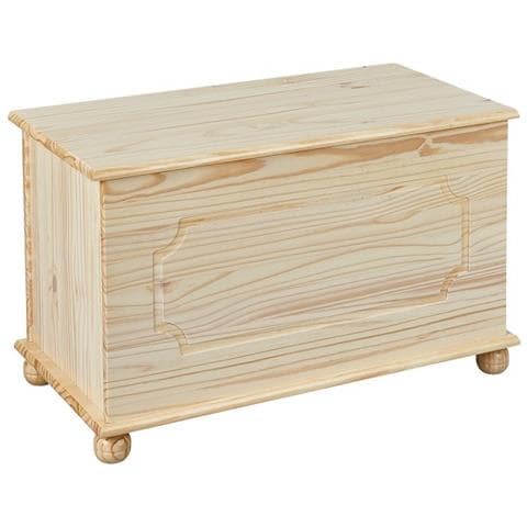 Links Cassapanca Emel Contenitore In Massello Di Pino Naturale 89x47x53h - Foto 1