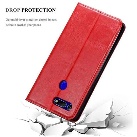 Custodia Compatibile Con Honor View 20 In Rosso Mela - Coperchio Protettiva Con Chiusura Magnetica, Funzione Stand E Tasca Per Le Carte - Foto 10
