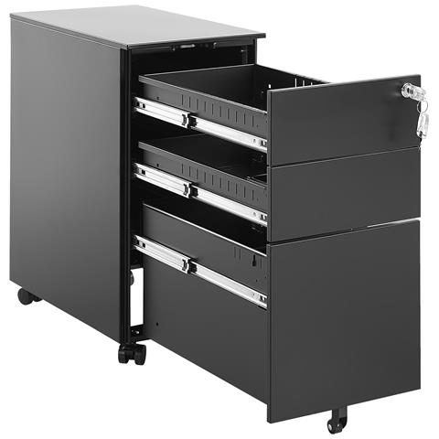 Mobiletto Portaoggetti In Metallo Nero Con 3 Cassetti Bolsena - Foto 13