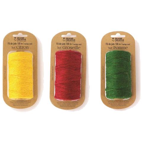 3 Rocchetti Di Filo Di Iuta 100 M X 2 Mm - Natale - Foto 1