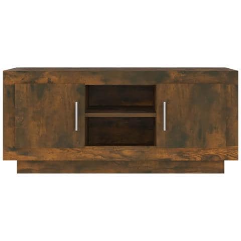 Mobile Tv Rovere Fumo 102x35x45 Cm In Legno Multistrato - Foto 7