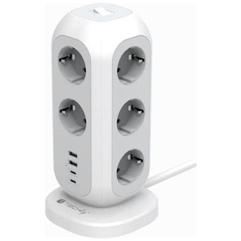 Multipresa Da Tavolo Torretta Di Alimentazione 11 Prese Schuko 2 Usb-a E 2 Usb-c - Foto 1