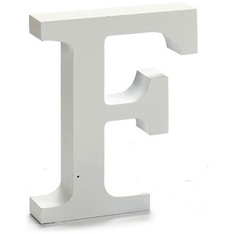 Lettera F Legno Bianco (2 X 16 X 14,5 Cm) (24 Unità) - Foto 2