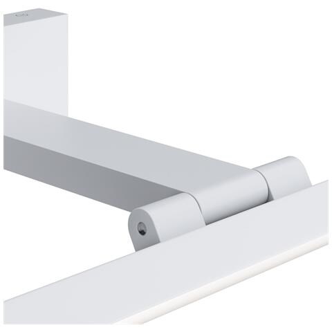 Applique Da Parete Moderno Bris Metallo Bianco Acrilico 1 Luce 12w - Foto 3