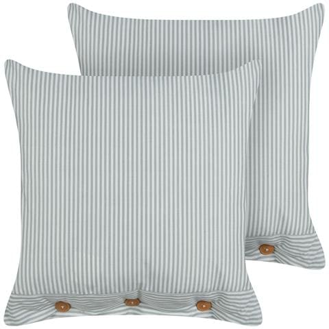 Set Di 2 Cuscini Sebrine 45 X 45 Cm Verde Menta A Strisce - Foto 2