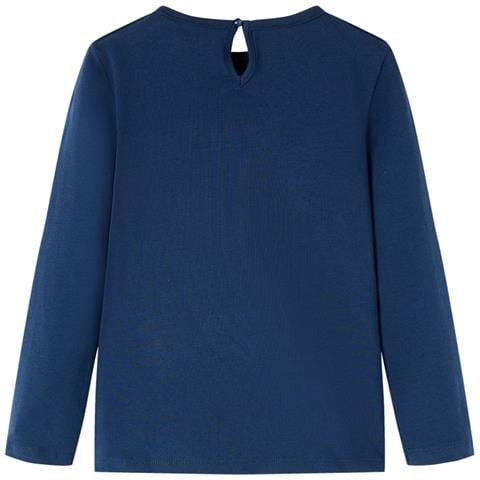 Maglietta Per Bambini Maniche Lunghe Blu Marino 116 - Foto 2