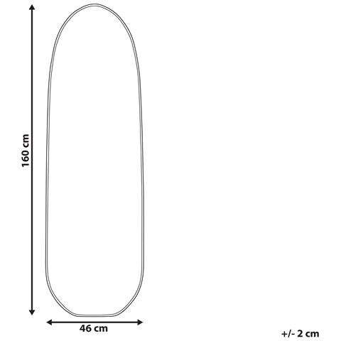 Specchio Darnets 45 Cm 160 Cm Metallo Nero - Foto 2